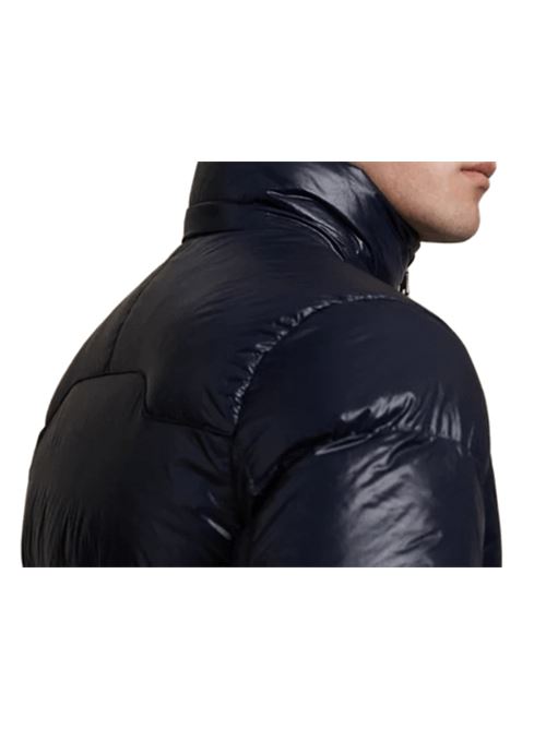 Piumino da uomo con cappuccio staccabile e finitura glossy, colore navy POLO RALPH LAUREN | 710968281002